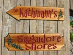 Wood signs arrow graphics
